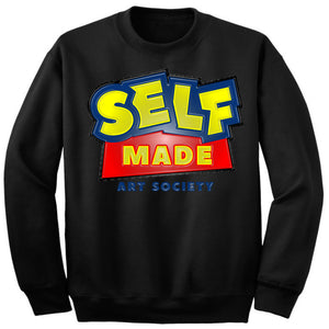 Art Society x Retro Kings SELF MADE 3D CREW SWEATER BLACK