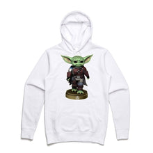 Load image into Gallery viewer, Art Society x Retro Kings BABY YODA MANDO 2 HOODIE WHITE