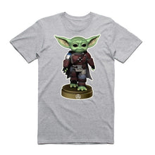 Load image into Gallery viewer, Art Society x Retro Kings BABY YODA MANDO 2 TEE SHIRT GREY