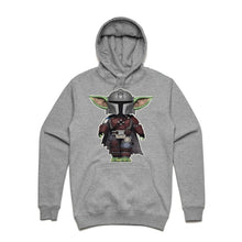 Load image into Gallery viewer, Art Society x Retro Kings BABY YODA MANDO HOODIE GREY