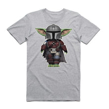 Load image into Gallery viewer, Art Society x Retro Kings BABY YODA MANDO TEE SHIRT GREY