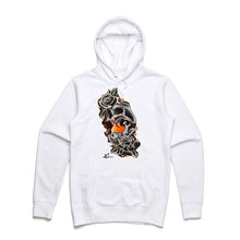 Load image into Gallery viewer, Art Society x Retro Kings CRONSHAW SKULL HOODIE WHITE