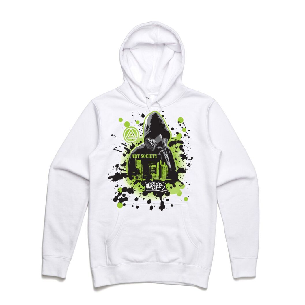 Art Society x Retro Kings x GNASHER HOODIE WHITE