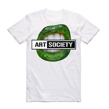 Load image into Gallery viewer, Art Society x Retro Kings GREEN LIPS TEE SHIRT WHITE