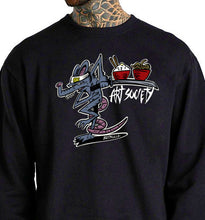 Load image into Gallery viewer, Art Society KUNG FU RAT CREW SWEATER BLACK