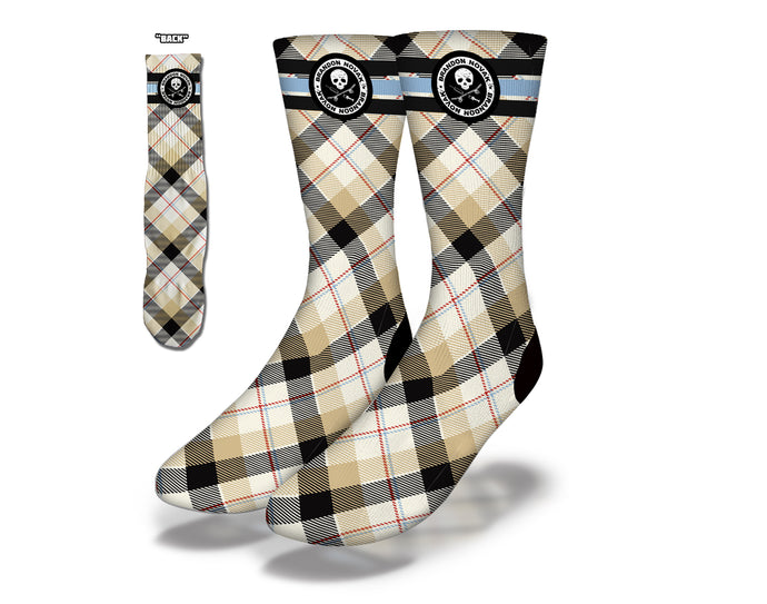 Art Society x Savvy Sox NOVAKS HOUSE FLANNEL SAND Socks