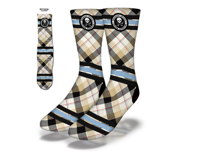 Art Society x Savvy Sox NOVAKS HOUSE FLANNEL SAND 2 Socks