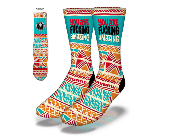 Art Society x Savvy Sox NOVAKS HOUSE YOU ARE AMAZING Socks