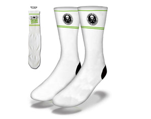 Art Society x Savvy Sox NOVAKS HOUSE SKATE WHITE/GREEN Socks