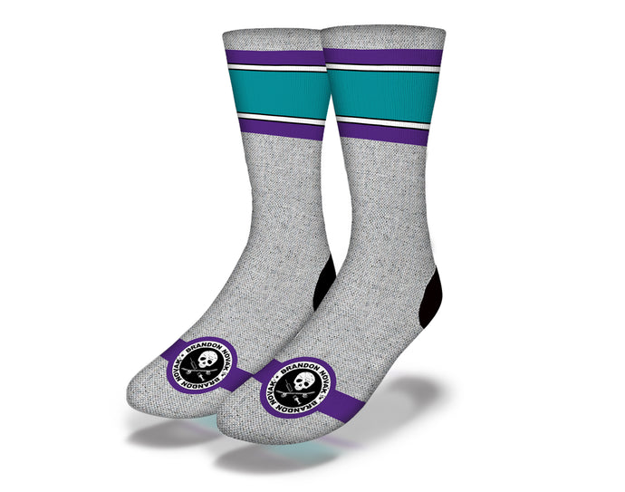 Art Society x Savvy Sox NOVAKS HOUSE SKATE PURPLE/TEAL Socks