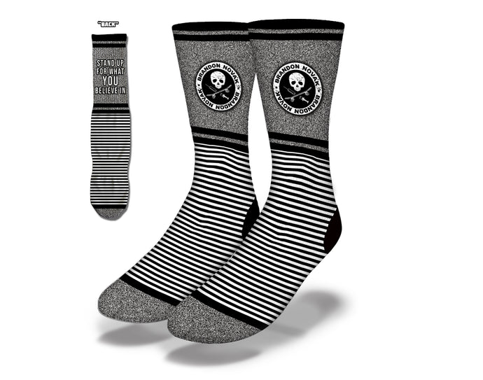 Art Society x Savvy Sox NOVAKS HOUSE STAND UP GREY Socks