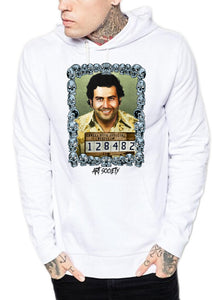 Art Society MUGSHOT ESCOBAR HOODIE WHITE