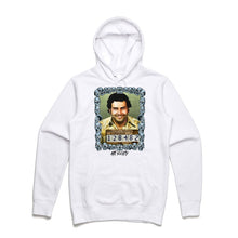 Load image into Gallery viewer, Art Society MUGSHOT ESCOBAR HOODIE WHITE