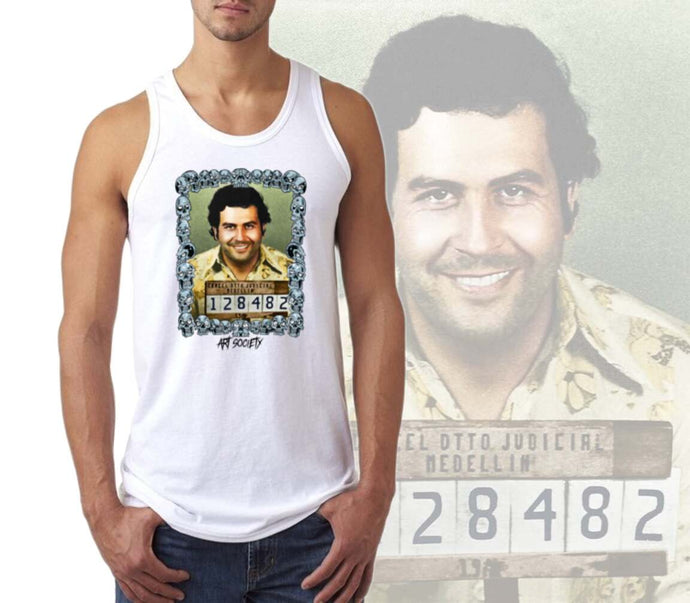 Art Society MUGSHOT ESCOBAR TANK TOP WHITE