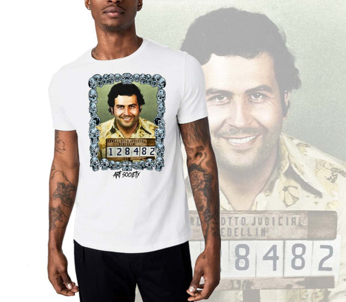 Art Society MUGSHOT ESCOBAR TEE SHIRT WHITE