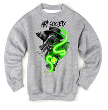 Load image into Gallery viewer, Art Society x Retro Kings PLAGUE DOCTOR CREW SWEATER GREY
