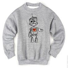 Load image into Gallery viewer, Art Society x Retro Kings THE ROBOT CREW SWEATER GREY