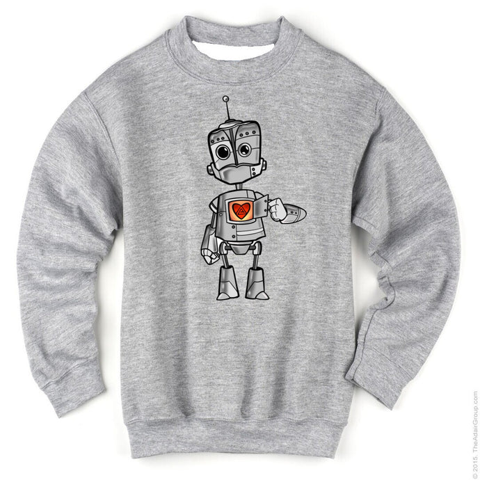 Art Society x Retro Kings THE ROBOT CREW SWEATER GREY