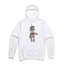 Load image into Gallery viewer, Art Society x Retro Kings THE ROBOT HOODIE WHITE