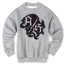 Load image into Gallery viewer, Art Society SIERRA SCRIPT CREW SWEATER GREY