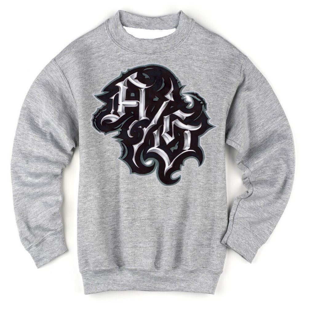 Art Society SIERRA SCRIPT CREW SWEATER GREY