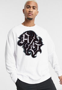 Art Society SIERRA SCRIPT CREW SWEATER WHITE