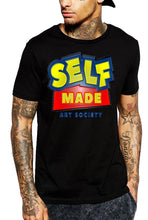 Load image into Gallery viewer, Art Society x Retro Kings SELF MADE 3D TEE SHIRT BLACK