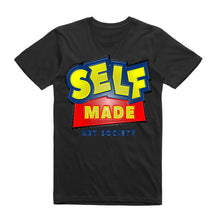 Load image into Gallery viewer, Art Society x Retro Kings SELF MADE 3D TEE SHIRT BLACK