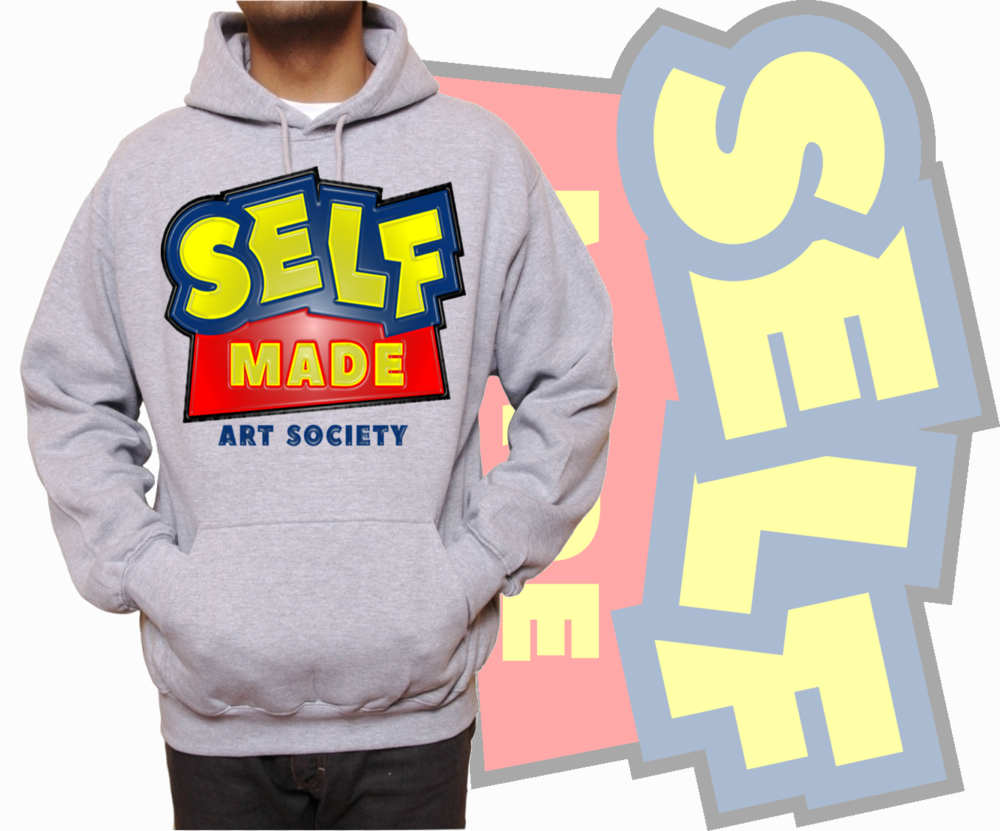 Art Society x Retro Kings SELF MADE 3D HOODIE GREY