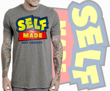 Load image into Gallery viewer, Art Society x Retro Kings SELF MADE 3D TEE SHIRT GREY