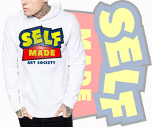 Load image into Gallery viewer, Art Society x Retro Kings SELF MADE 3D HOODIE WHITE