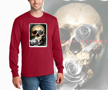 Load image into Gallery viewer, Art Society SIERRA SKULL ROSE LS TEE SHIRT RED