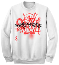 Load image into Gallery viewer, Art Society x Retro Kings x SLISKY CREW SWEATER WHITE