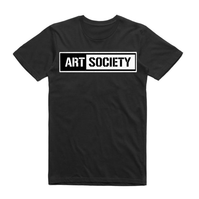 Art Society x Retro Kings STENCIL BAR TEE SHIRT BLACK