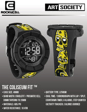 Load image into Gallery viewer, Art Society x Rockwell BDRAWSKULLZ COLISEUM FIT Watch BLACK