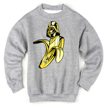 Load image into Gallery viewer, Art Society x Retro Kings VADER BANANA CREW SWEATER GREY