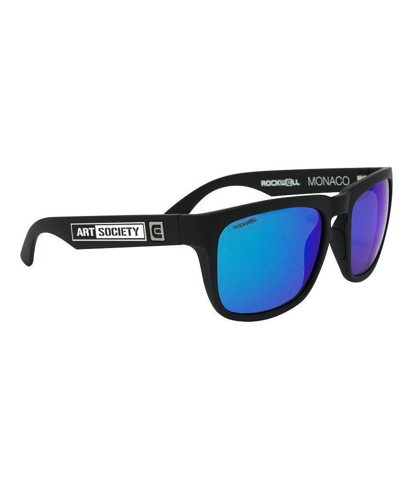 Art Society x Rockwell MONACO POLARIZED Sunglasses BLACK / BLUE
