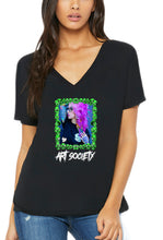 Load image into Gallery viewer, Art Society BAILEY SHOW VOL. 1 WOMENS V-NECK TEE BLACK