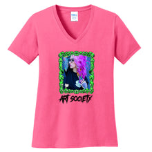 Load image into Gallery viewer, Art Society BAILEY SHOW VOL. 1 WOMENS V-NECK TEE PINK
