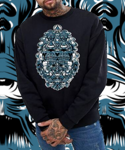 Art Society BDSKULLZ 2.0 CREW SWEATER BLACK