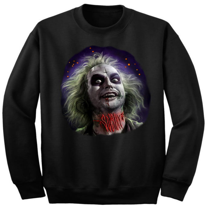 Art Society x Retro Kings BEETLEJUICE CREW SWEATER BLACK