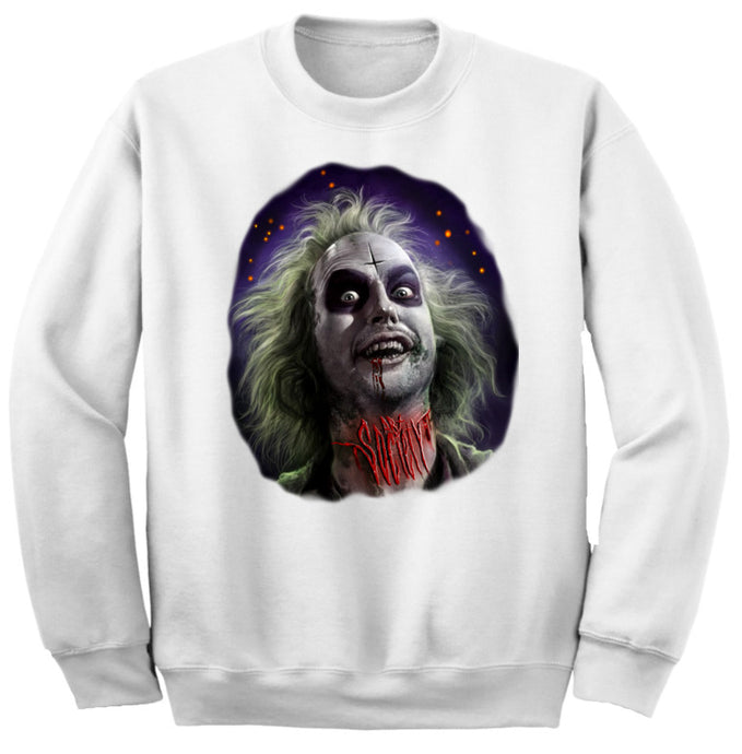 Art Society x Retro Kings BEETLEJUICE CREW SWEATER WHITE