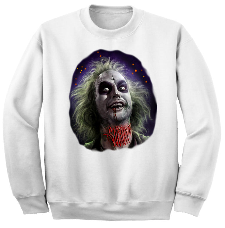 Art Society x Retro Kings BEETLEJUICE CREW SWEATER WHITE