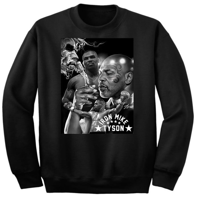 Art Society x Retro Kings PAUL BOXALL IRON MIKE CREW SWEATER BLACK