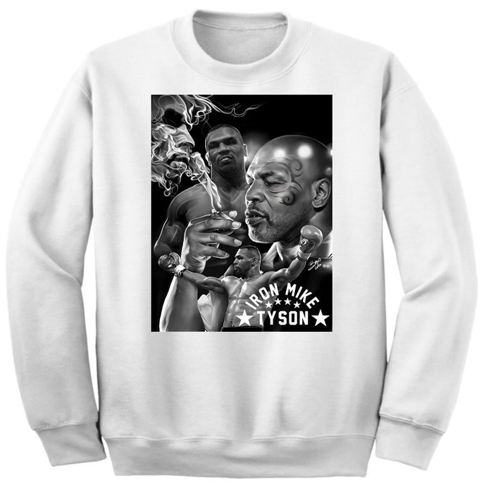 Art Society x Retro Kings PAUL BOXALL IRON MIKE CREW SWEATER WHITE