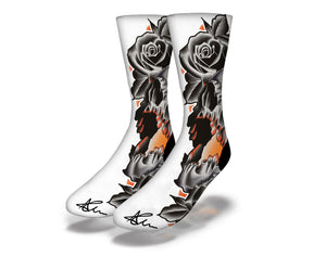 Art Society x Savvy Sox CRONSHAW SKULL WHITE Socks