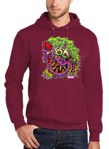 Art Society GNARLY MONSTER HOODIE CARDINAL RED