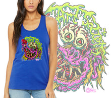 Load image into Gallery viewer, Art Society GNARLY MONSTER WOMENS TANK TOP ROYAL BLUE