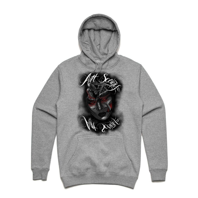 Art Society x Retro Kings x ATTARD MASK HOODIE GREY