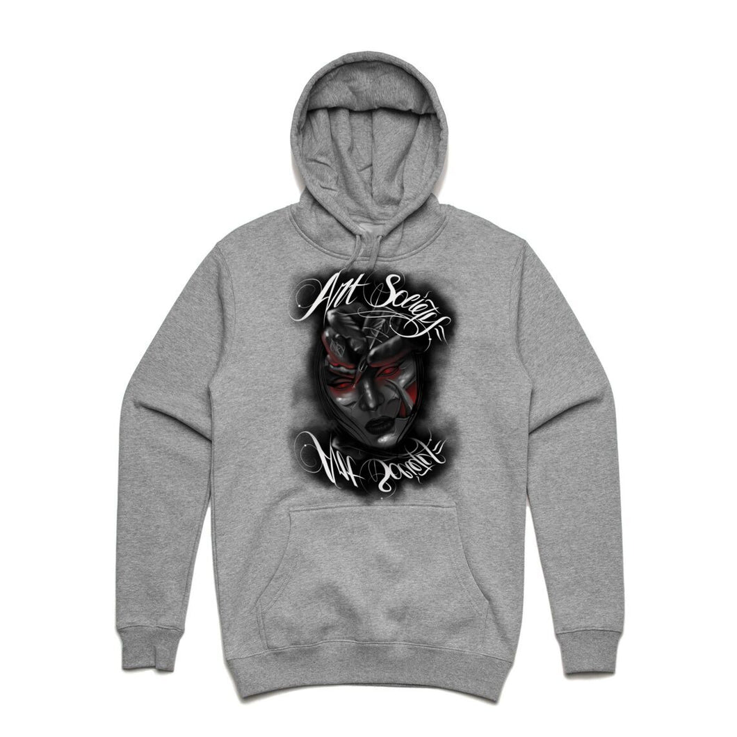 Art Society x Retro Kings x ATTARD MASK HOODIE GREY